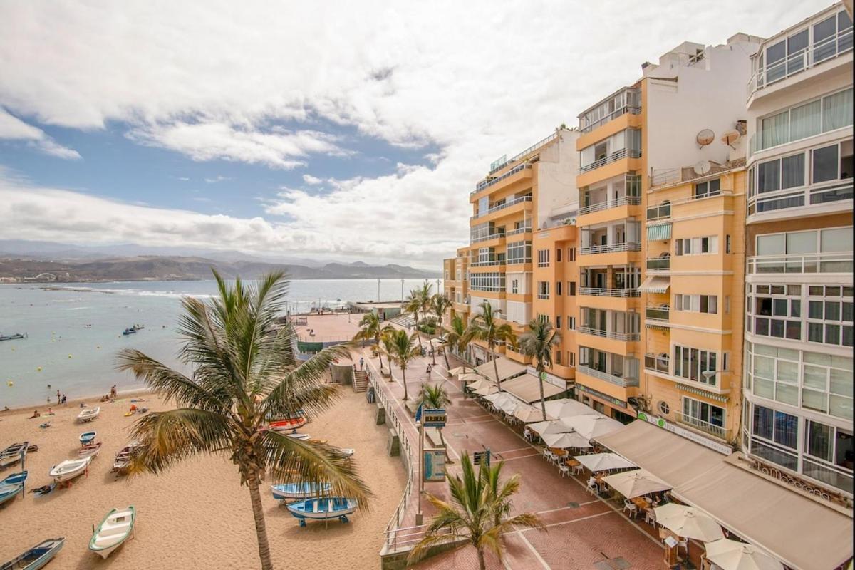 En Primera Linea De La Playa De Las Canteras Vista Al Mar Лас-Пальмас-де-Гран-Канария Экстерьер фото