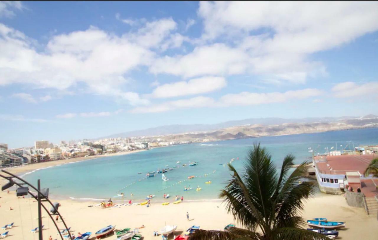 En Primera Linea De La Playa De Las Canteras Vista Al Mar Лас-Пальмас-де-Гран-Канария Экстерьер фото